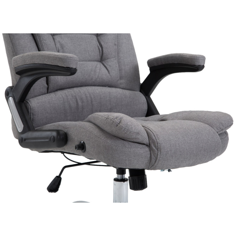 Chaise de bureau Thor, tissu gris