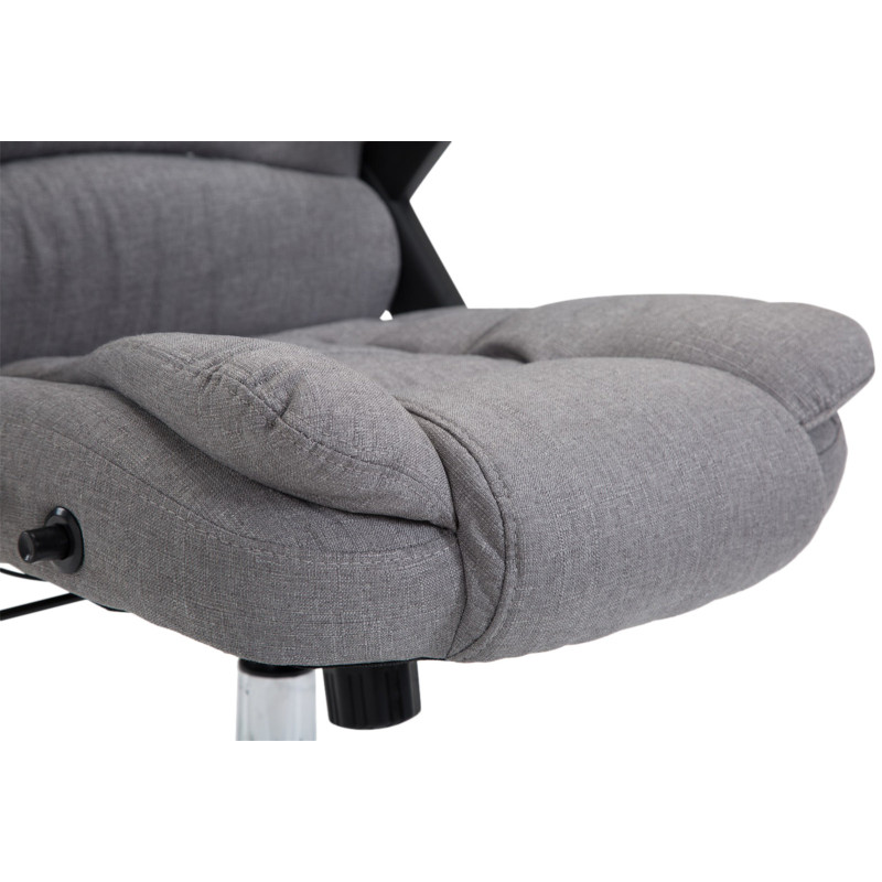 Fauteuil de bureau Thor en tissu gris