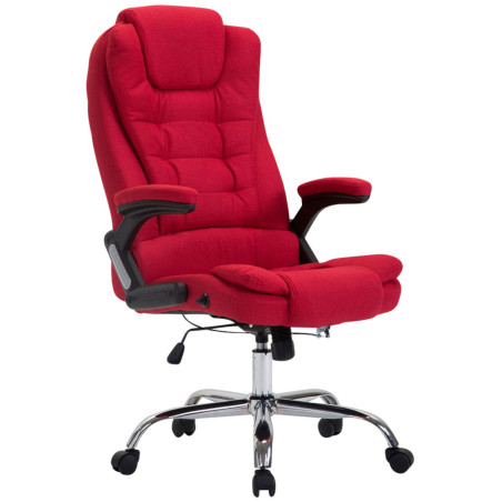 Fauteuil de bureau Thor en tissu rouge