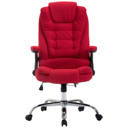 Fauteuil de bureau Thor en tissu rouge