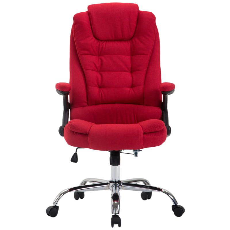 Fauteuil de bureau Thor en tissu rouge