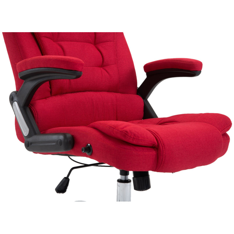 Fauteuil de bureau Thor en tissu rouge
