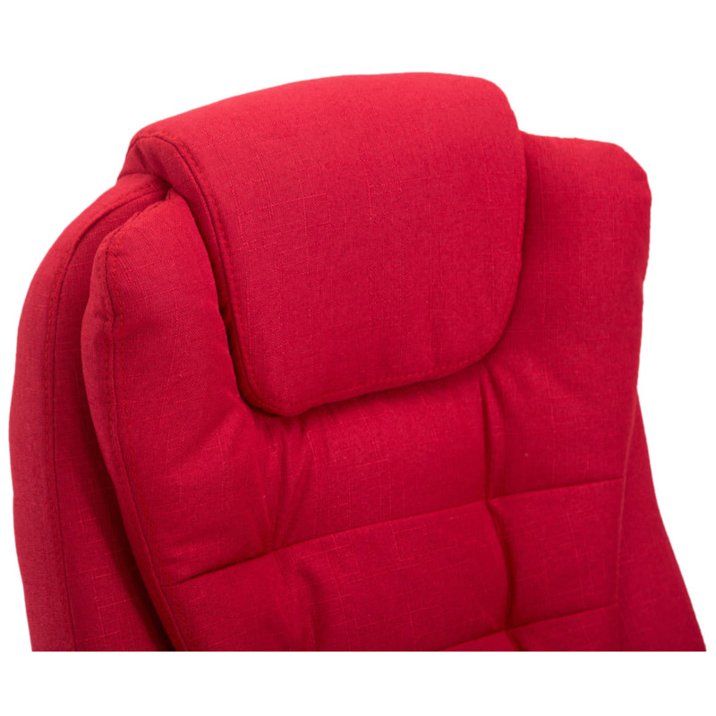 Fauteuil de bureau Thor en tissu rouge