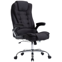 Fauteuil de bureau Thor en tissu noir