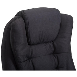 Chaise de bureau Thor, tissu noir