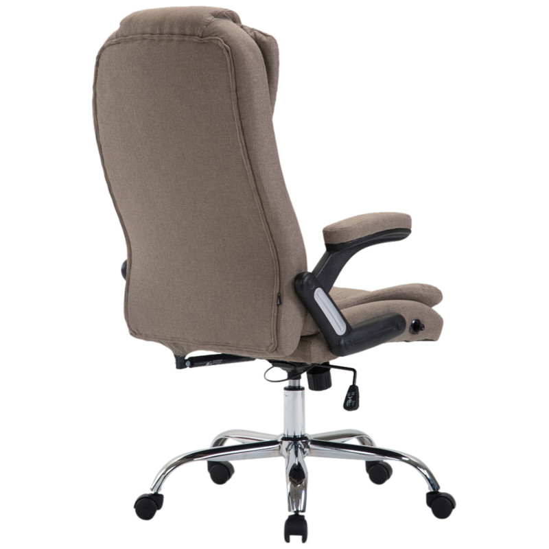 Chaise de bureau Thor, tissu taupe