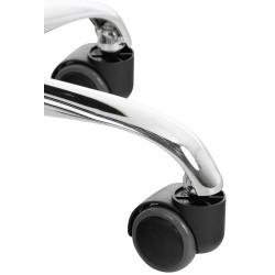 Taburete Con Ruedas Reno Crema