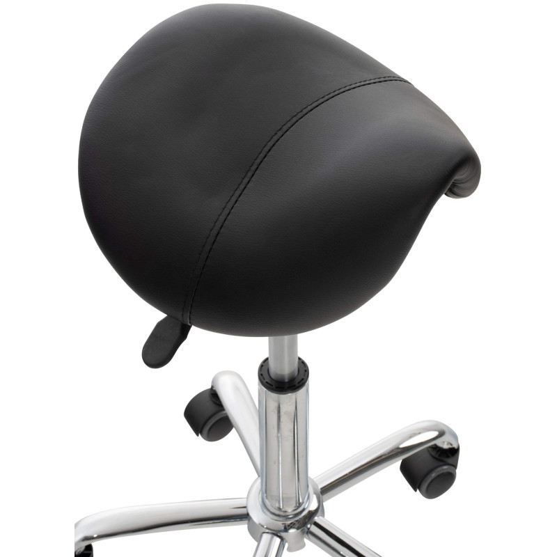 Taburete Con Ruedas Reno Negro