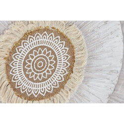 Cadre Home ESPRIT Blanc Beige Cercles Scandinave 80 x 3 x 80 cm (2 Unités)