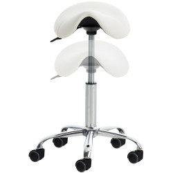 Taburete Con Ruedas Reno Blanco