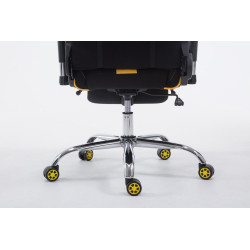 Fauteuil de bureau Racing Limit V2 en tissu avec repose-pieds noir/jaune
