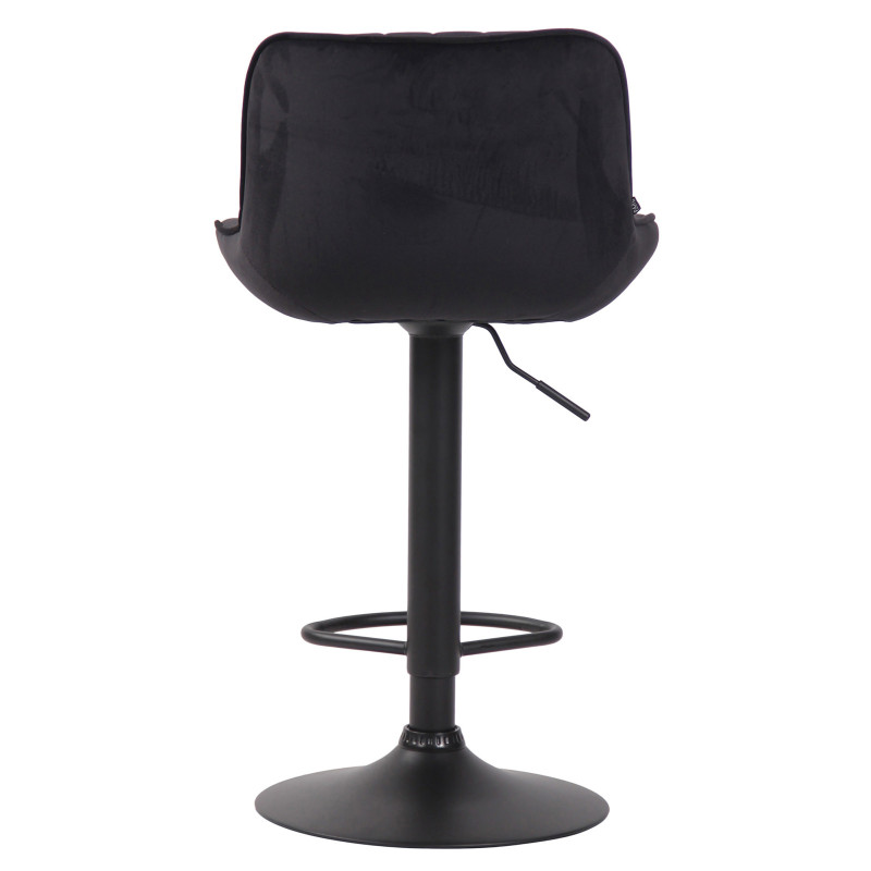 Lot de 2 tabourets de bar Lentini velours noir noir