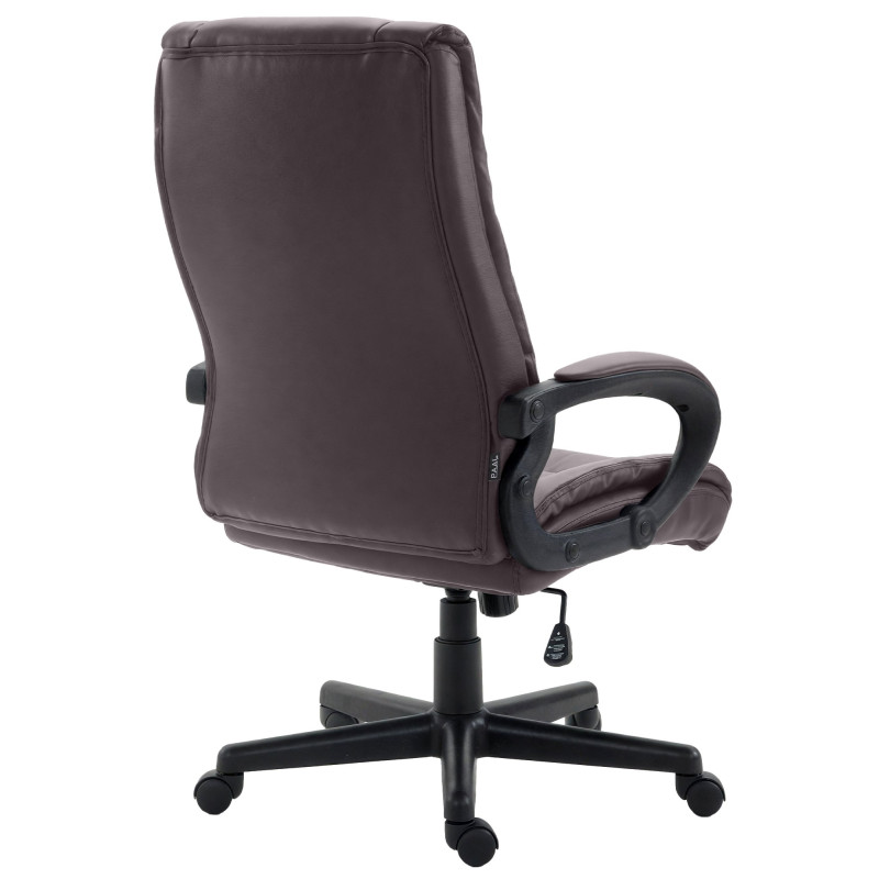 Fauteuil de bureau XL Sparta en cuir artificiel marron