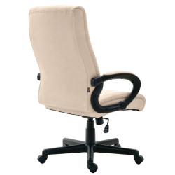 Fauteuil de bureau XL Sparta en cuir artificiel crème