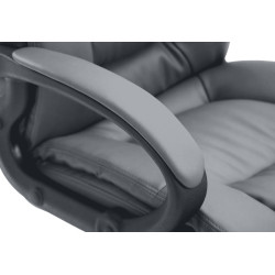 Fauteuil de bureau XL Sparta en cuir synthétique gris