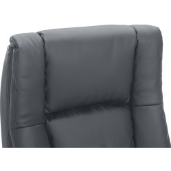 Fauteuil de bureau XL Sparta en cuir synthétique gris