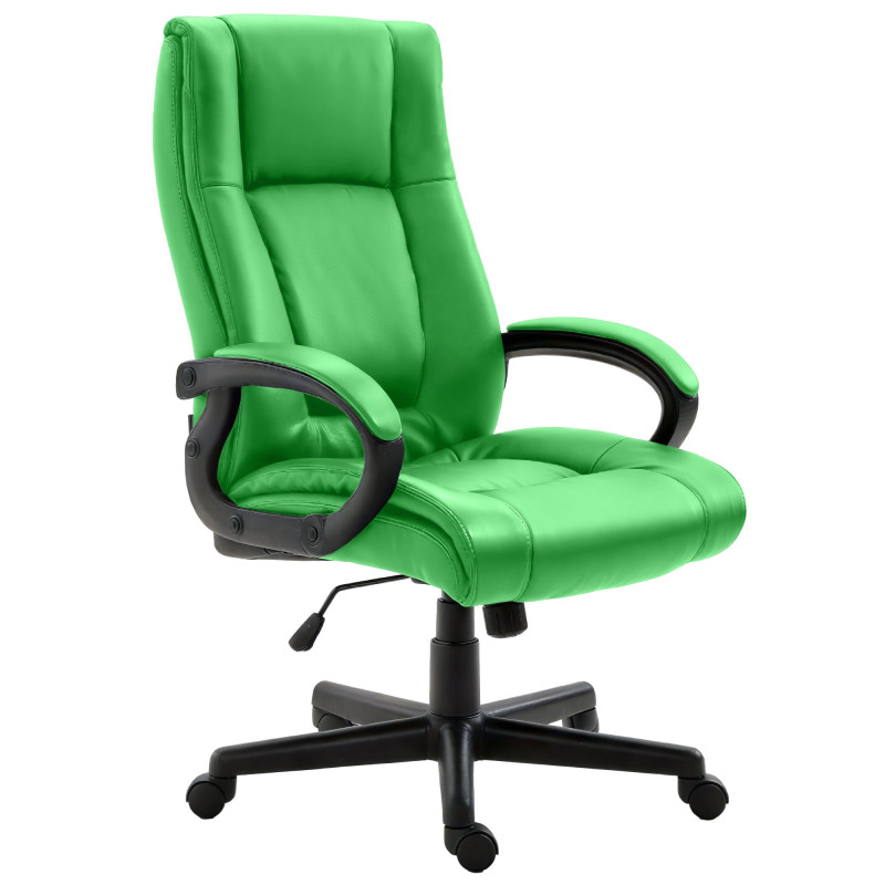 Fauteuil de bureau XL Sparta en similicuir vert