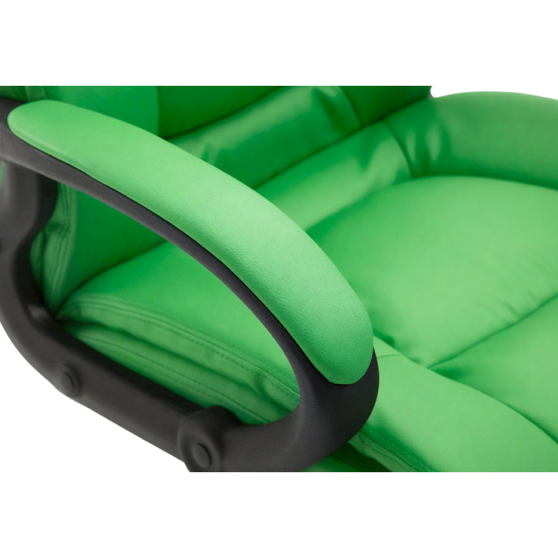 Fauteuil de bureau XL Sparta en cuir artificiel vert