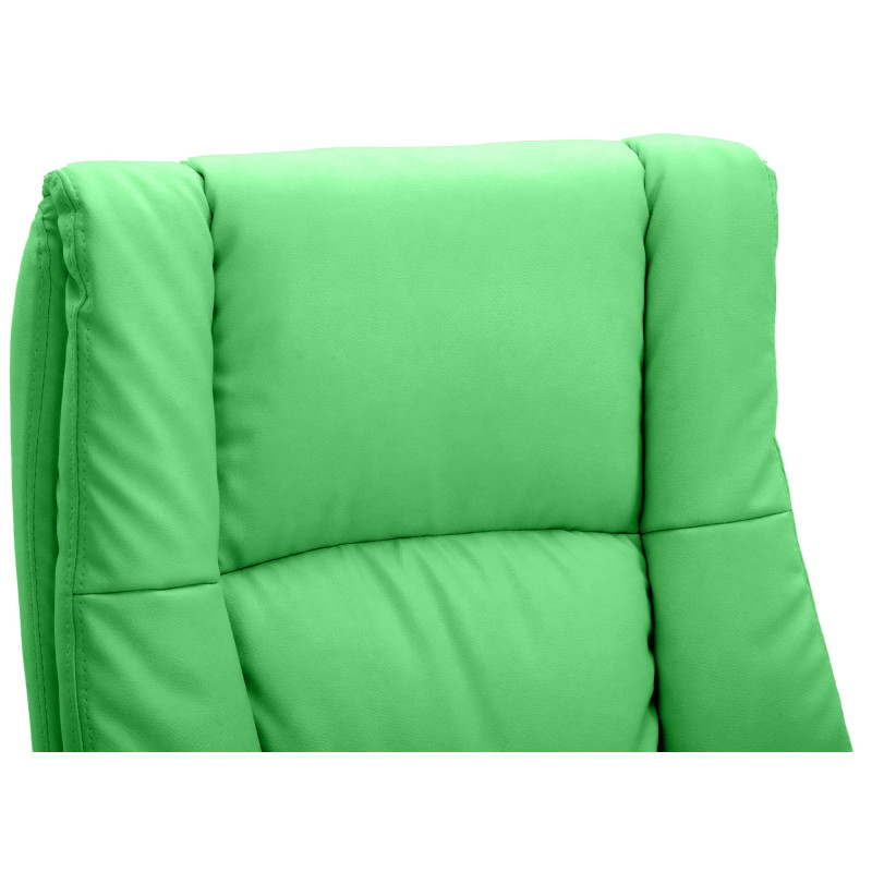 Fauteuil de bureau XL Sparta en similicuir vert