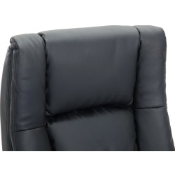 Fauteuil de bureau XL Sparta en cuir artificiel noir