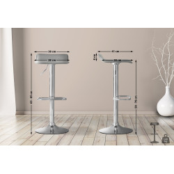 Tabouret de bar DYN gris