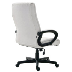 Fauteuil de bureau XL Sparta en cuir artificiel blanc
