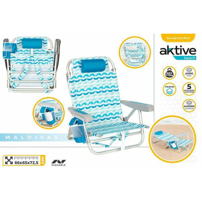 Chaise Pliante avec Frigo Aktive 66 x 65 x 72.5 cm