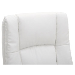 Fauteuil de bureau XL Sparta en cuir artificiel blanc