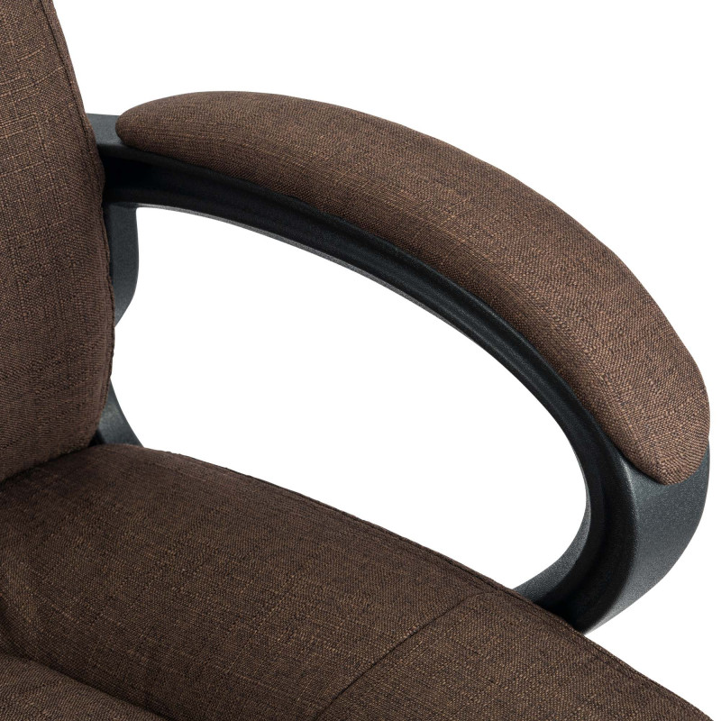 Fauteuil de bureau XL Sparta tissu marron