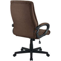 Fauteuil de bureau XL Sparta tissu marron