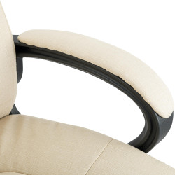 Fauteuil de bureau XL Sparta tissu crème