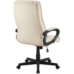 Fauteuil de bureau XL Sparta tissu crème