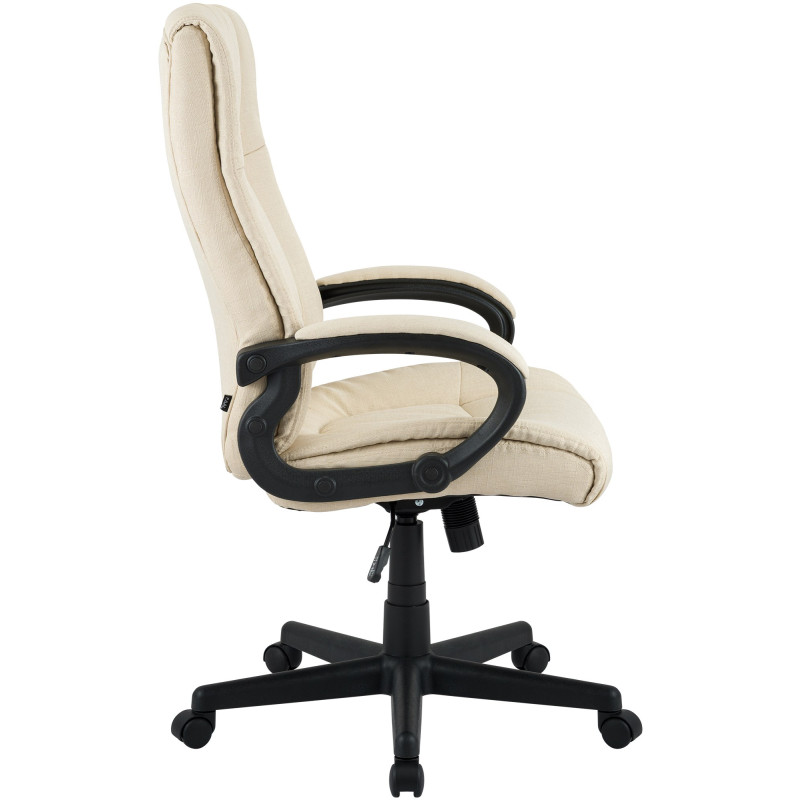 Fauteuil de bureau XL Sparta tissu crème