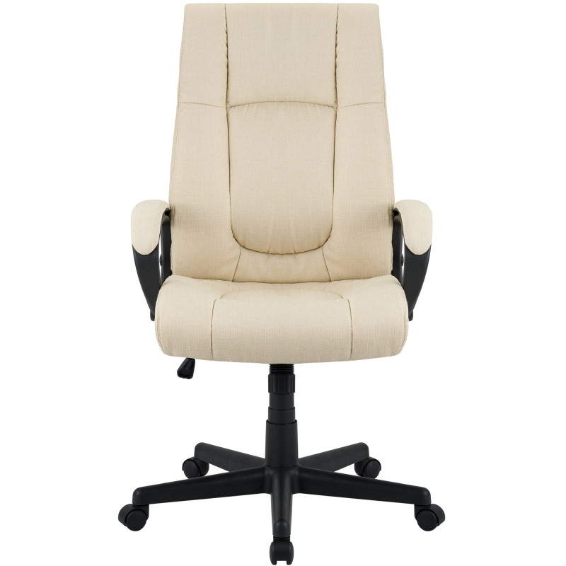 Fauteuil de bureau XL Sparta tissu crème