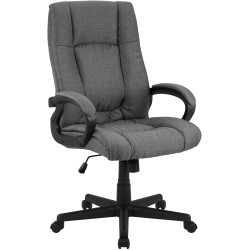 Fauteuil de bureau XL Sparta tissu gris foncé