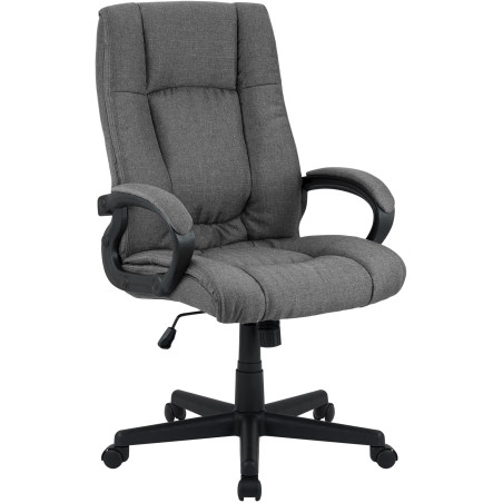 Fauteuil de bureau XL Sparta tissu gris foncé