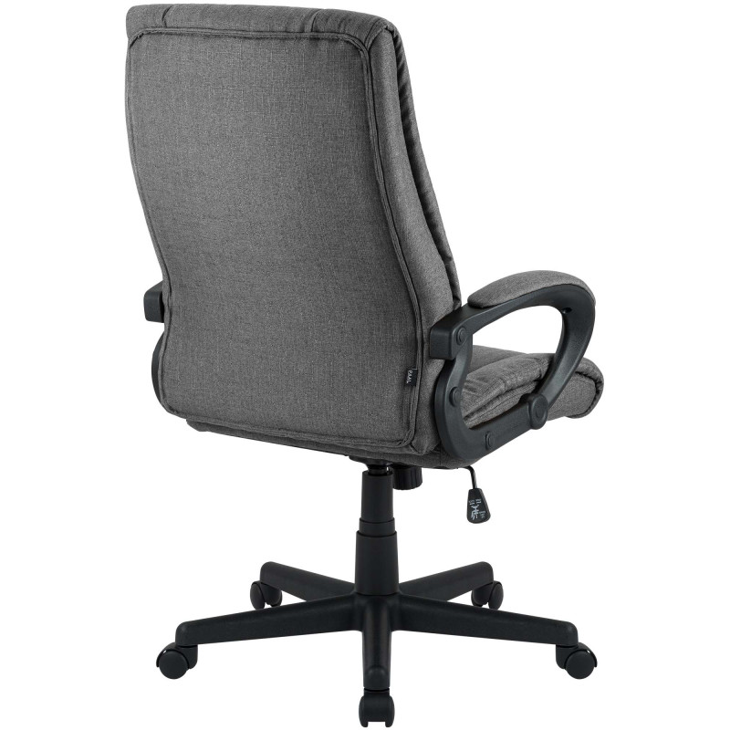 Fauteuil de bureau XL Sparta tissu gris foncé