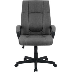 Fauteuil de bureau XL Sparta tissu gris foncé