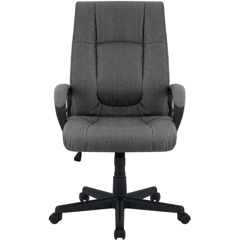 Fauteuil de bureau XL Sparta tissu gris foncé