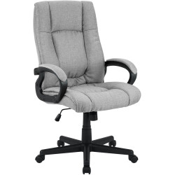 Fauteuil de bureau XL Sparta en tissu gris