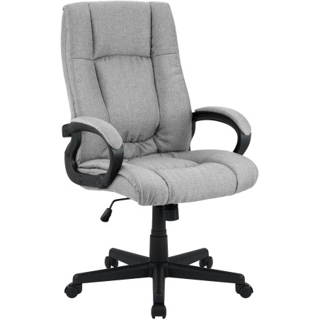 Fauteuil de bureau XL Sparta tissu gris