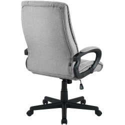 Fauteuil de bureau XL Sparta en tissu gris