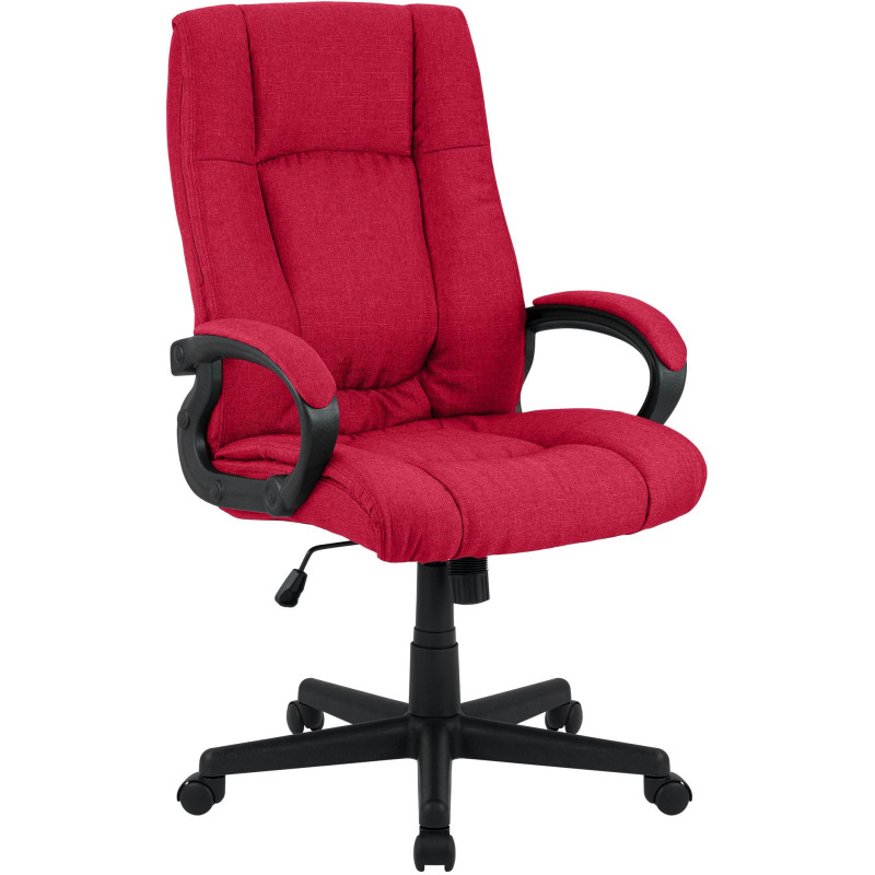 Fauteuil de bureau XL Sparta tissu rouge