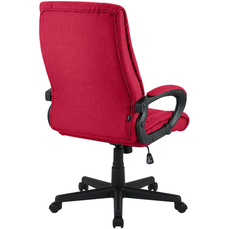Fauteuil de bureau XL Sparta tissu rouge