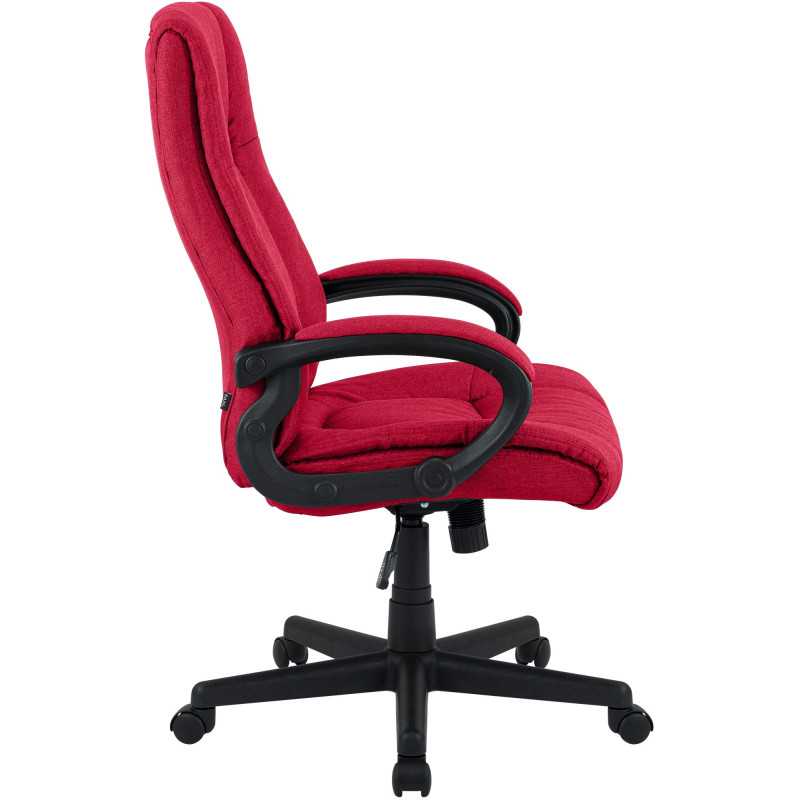 Fauteuil de bureau XL Sparta tissu rouge