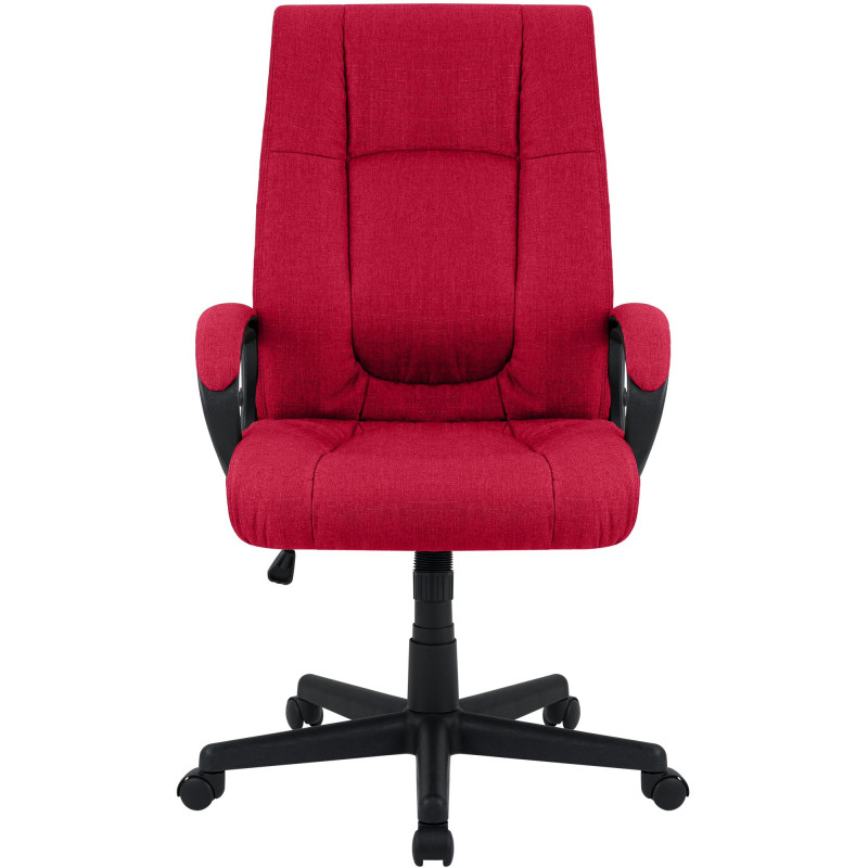 Fauteuil de bureau XL Sparta tissu rouge