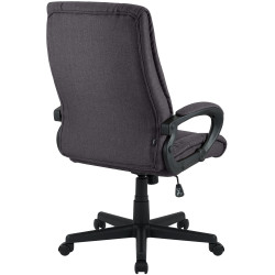 Fauteuil de bureau XL Sparta tissu noir