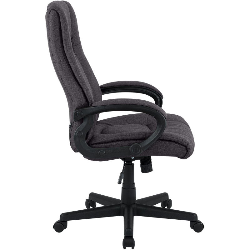 Fauteuil de bureau XL Sparta en tissu noir