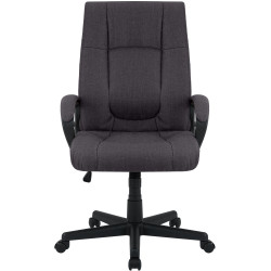 Fauteuil de bureau XL Sparta tissu noir