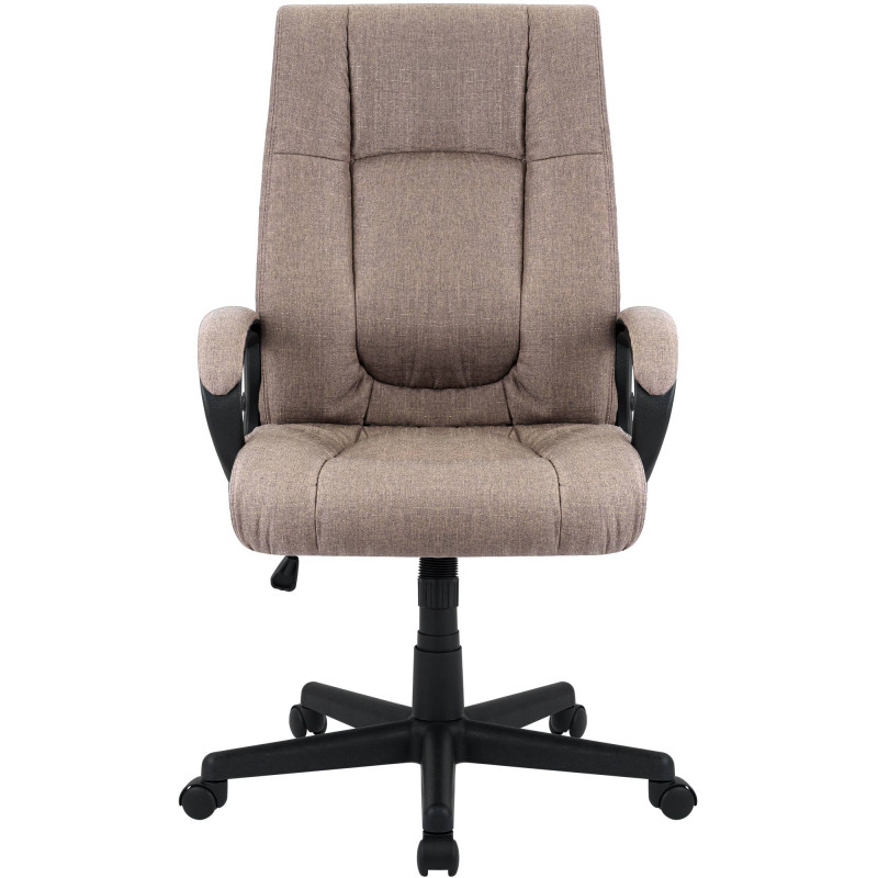 Fauteuil de bureau XL Sparta tissu taupe